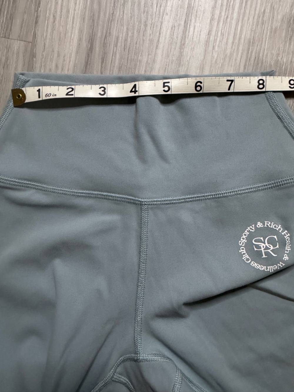 SPORTY & RICH | High Waisted Leggings | Rosewood Exclusive Asaya Blue | Size XS - Picture 8 of 10